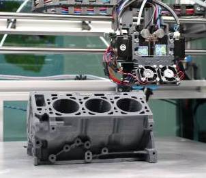 industrial 3D printer printing componant