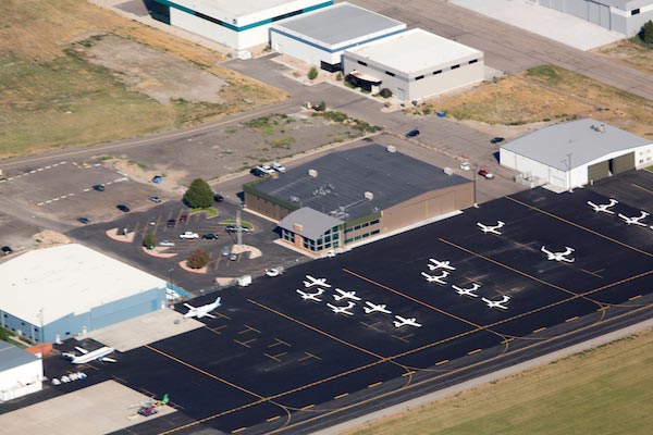 A small regional airport.