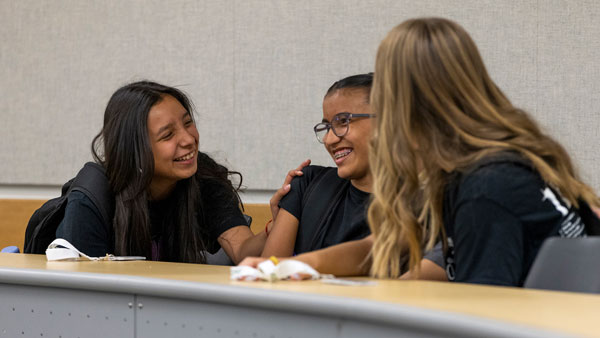 Upward Bound Scholarship eligible students smiling