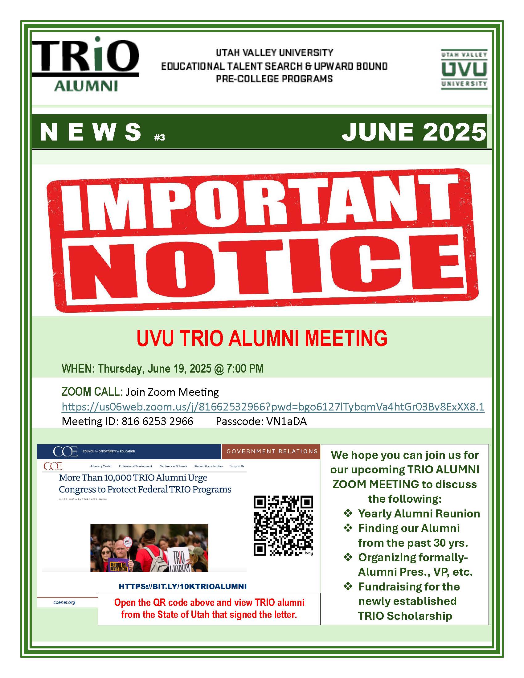 almuni flyer