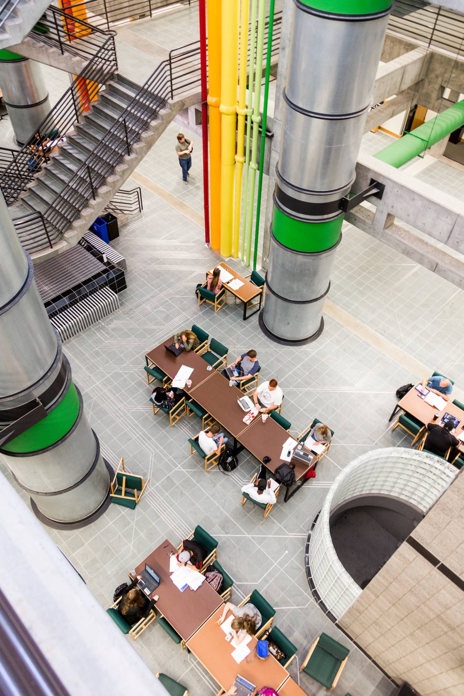 Students Studying in open area 