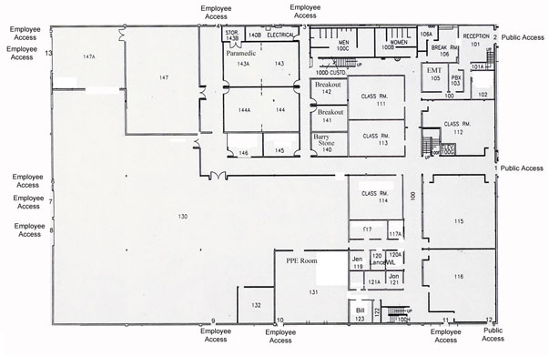 Floor Plan of the First Floor of UFRA building