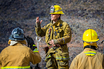 Fire cheif instructing class