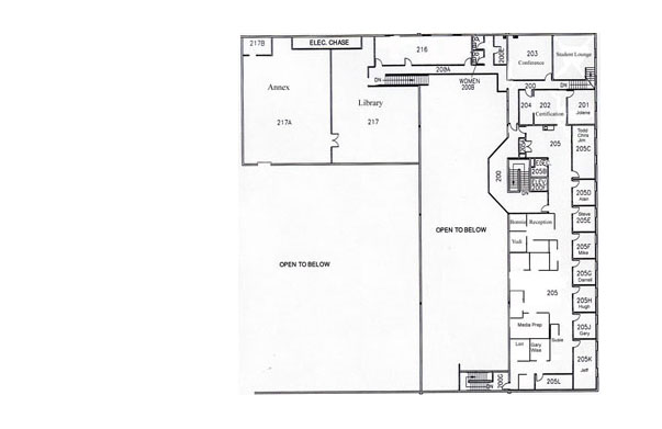 Floor Plan of the Second Floor of the UFRA builing