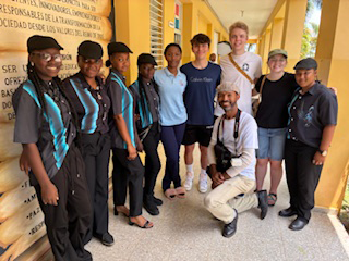 Students from the Dominican Republic and UVU in a group photo.