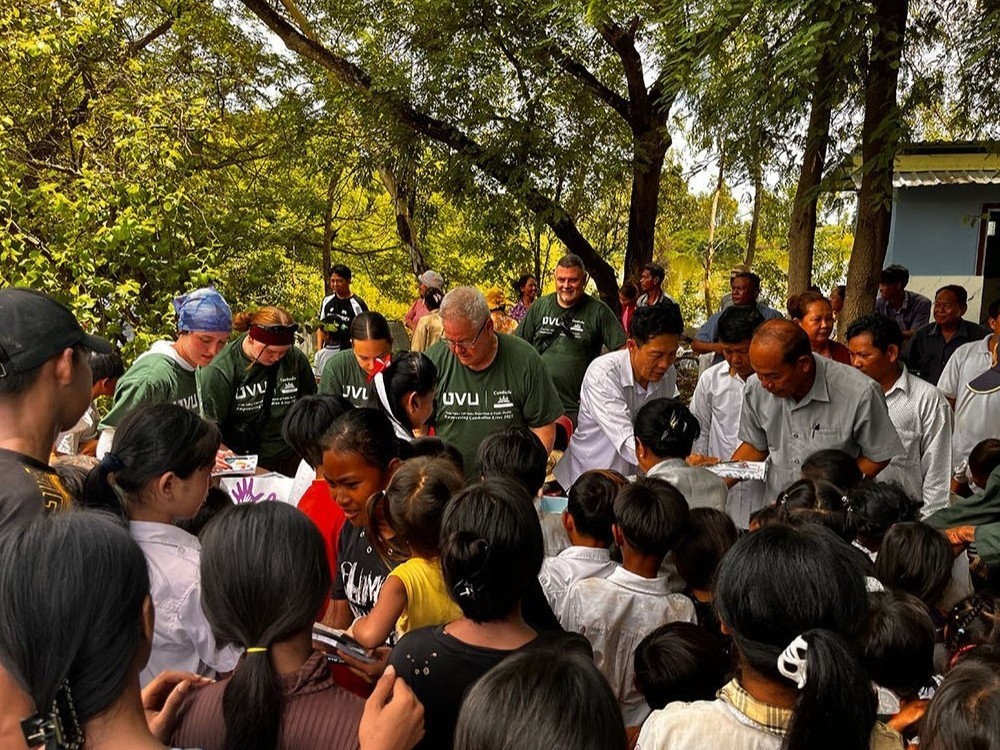 Volunteers working on the Sanitation Project in Cambodia