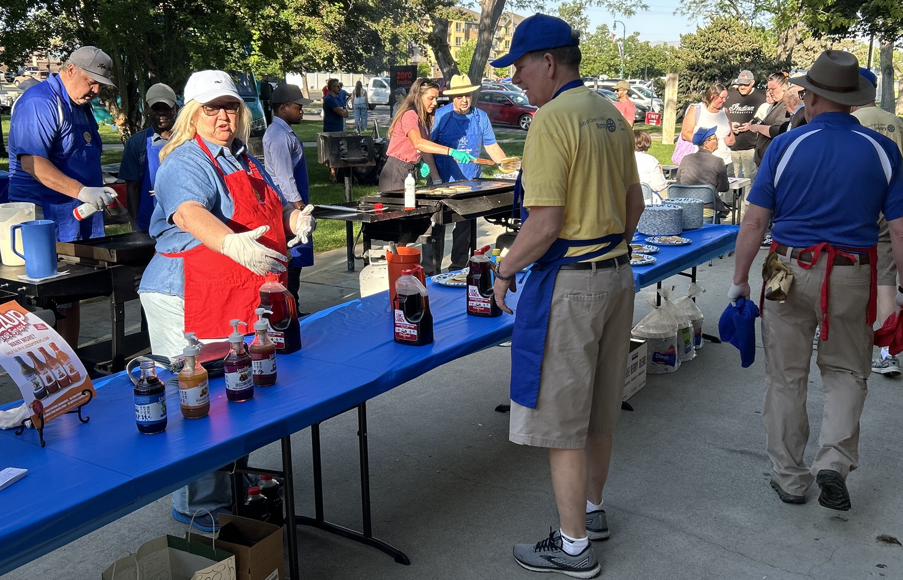 Debby Lauret and Dean Robinson at Pancake Breakfast
