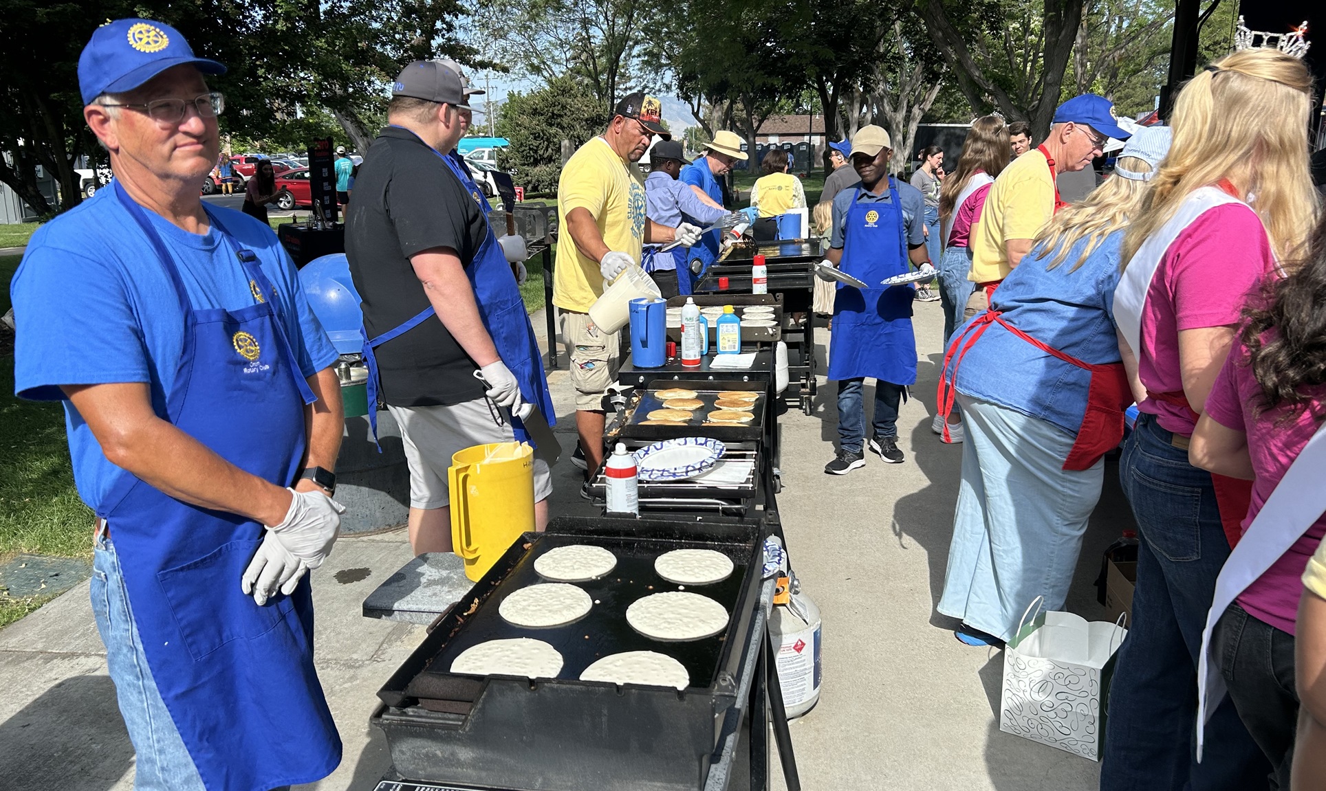 Rotarians and Rotaractors Host Pancake Breakfast