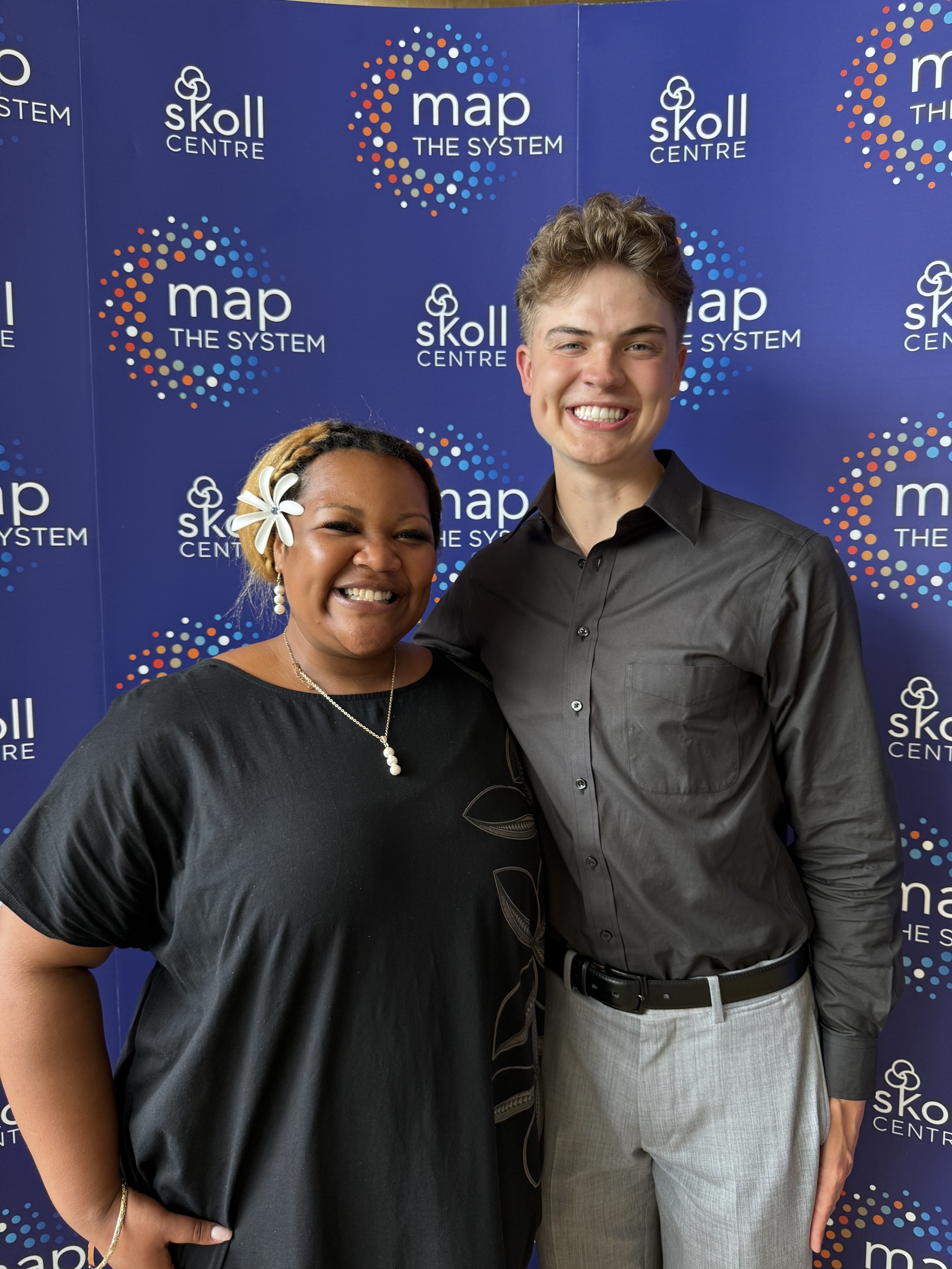 Janessa- Michelle Purcell UIMF President and McKay Jones Vice President, first day in Oxford, England July 2025.