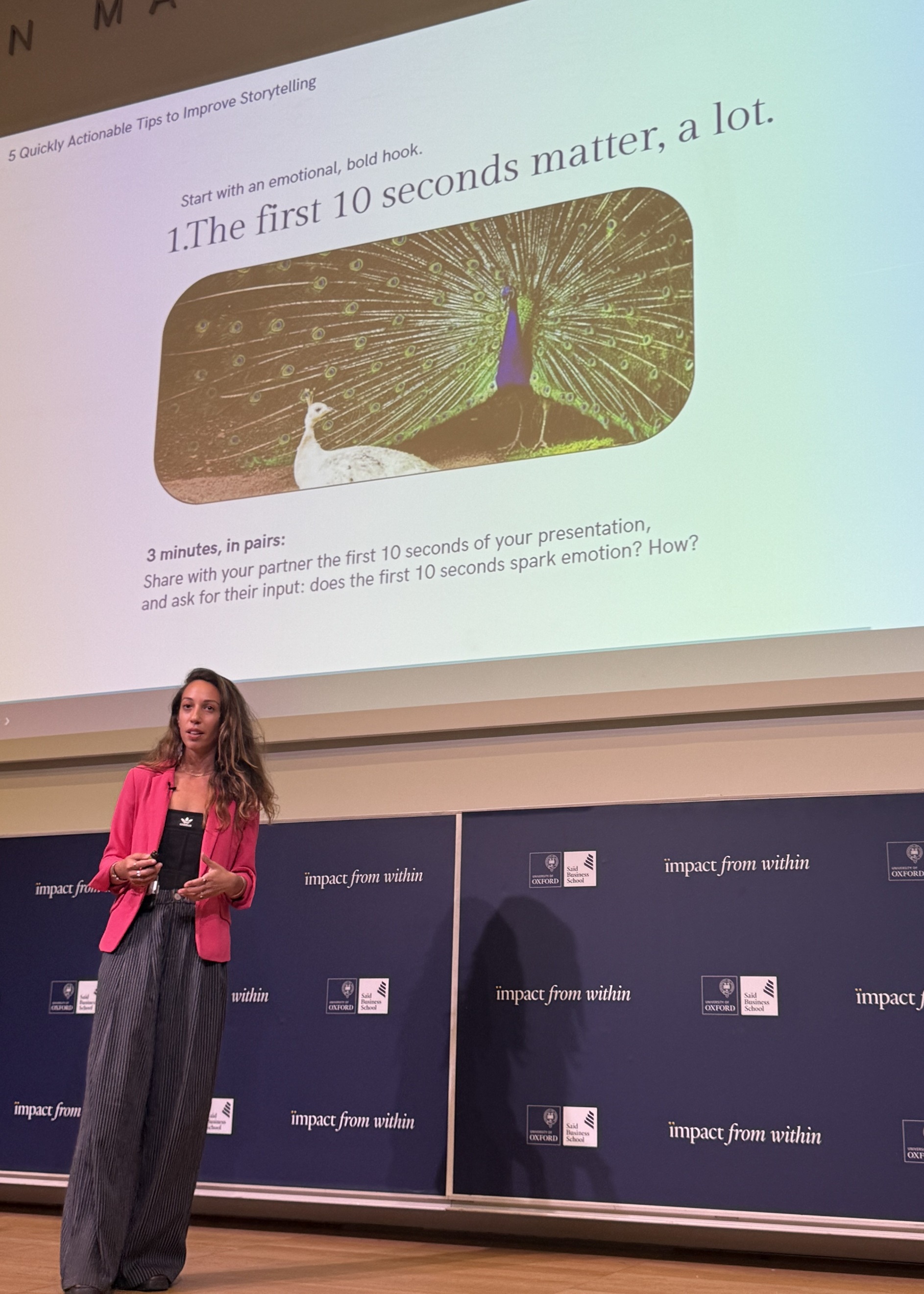 First day workshop on storytelling.