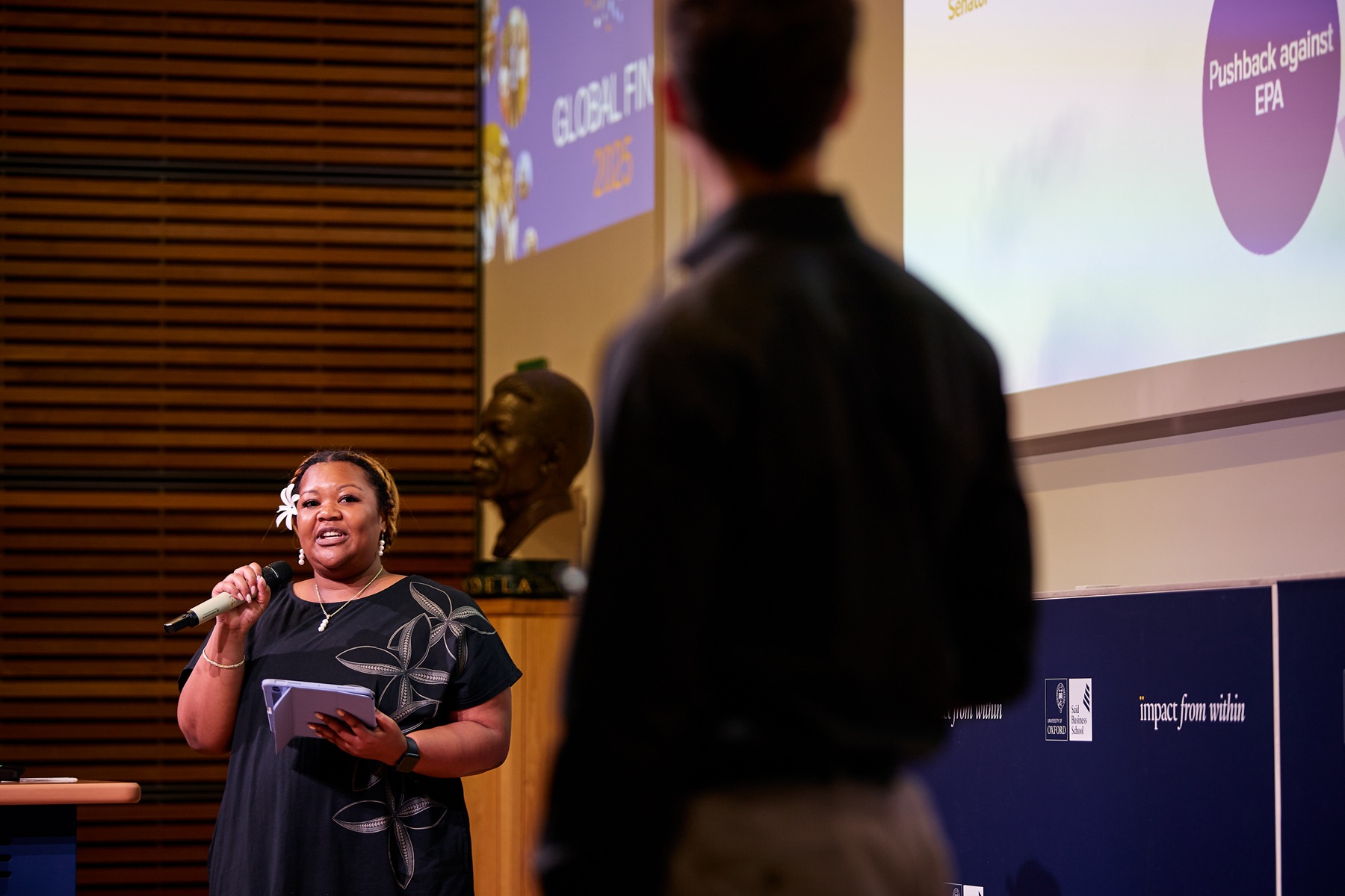 McKay Jones and Janessa- Michelle Purcell during our Air Pollution Research Project in Oxford, England.