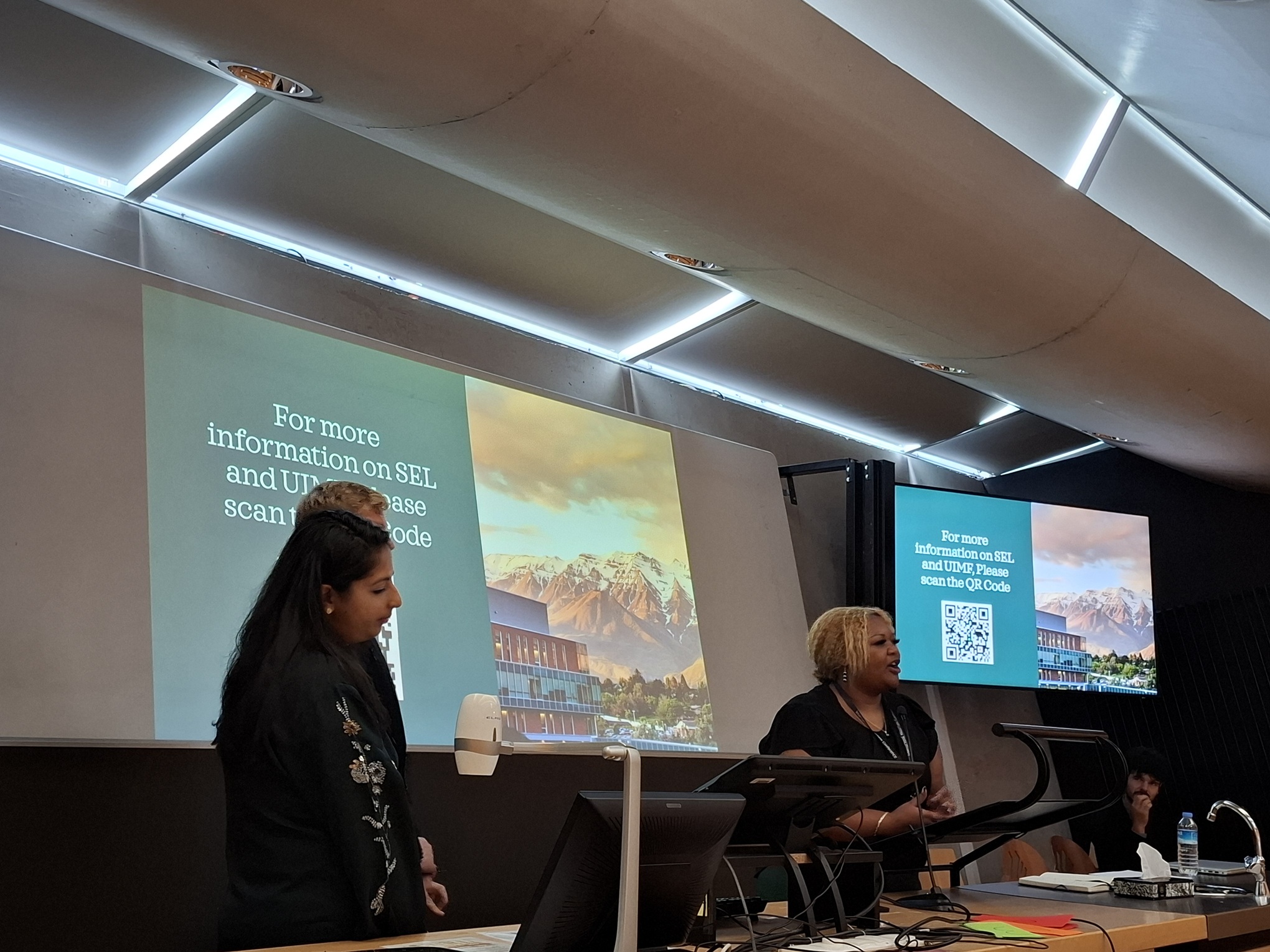 Janessa- Michelle Purcell answering a question from the session.