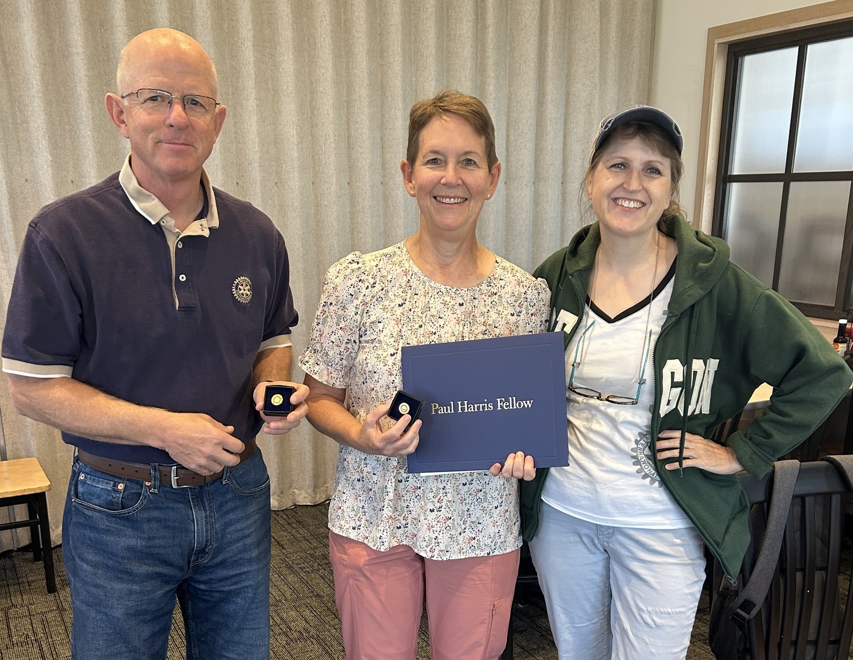 Jane and Spencer Mack proudly received their Paul Harris Awards