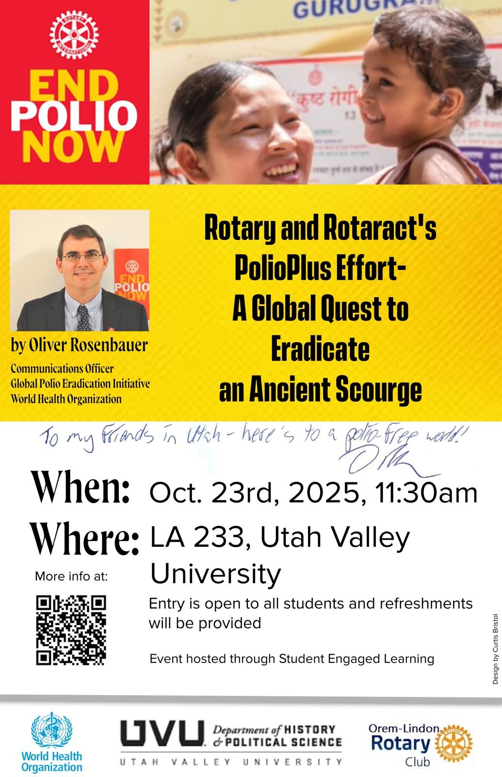 Poster World Polio Day at UVU