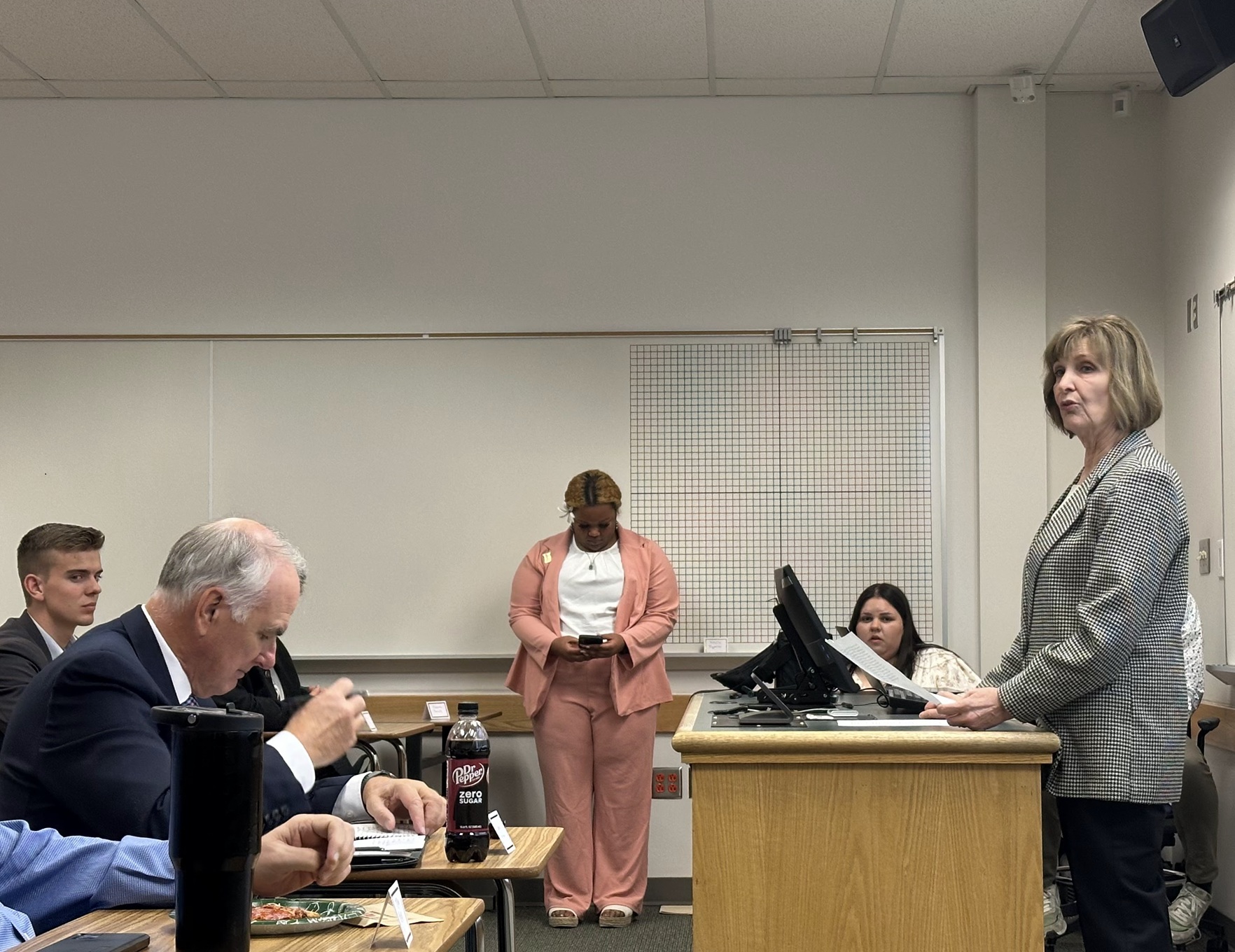 Dr. Janet Colvin, Associate Dean,  College of Humanities and Social Sciencs Speaks during the event