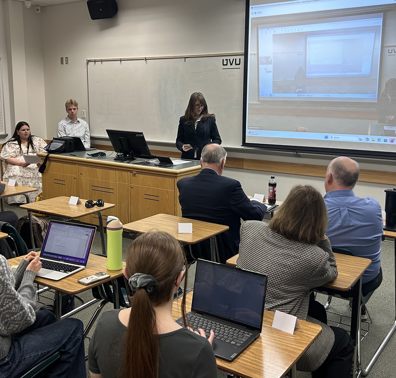 Cathy Ambrose the president of the Orem-Lindon Rotary club