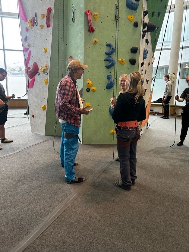 Touring the Rock Climbing Club facilities and participating in climbing activities with our guests