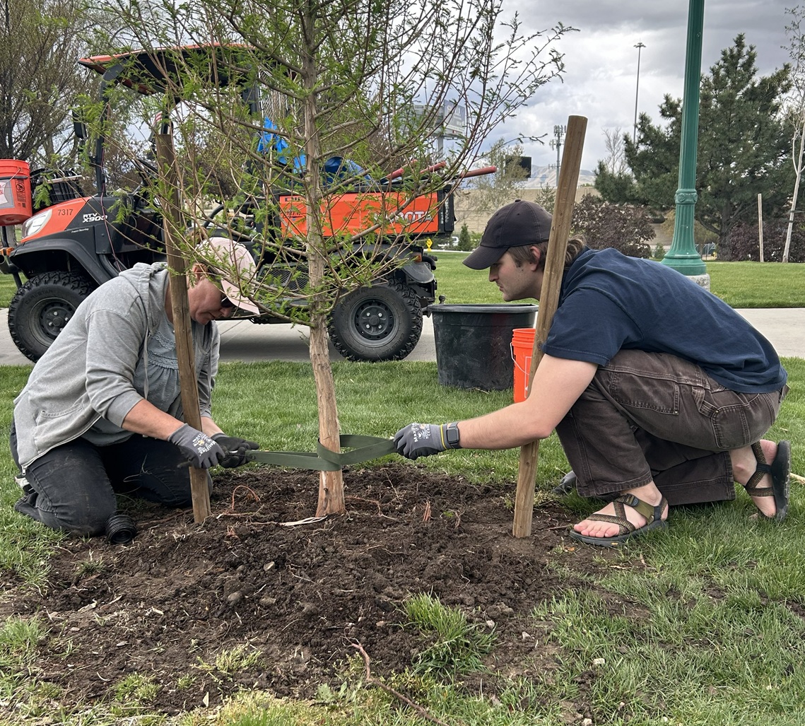 UVU Rotaractor Matthew Ericson With Orem City Representative 