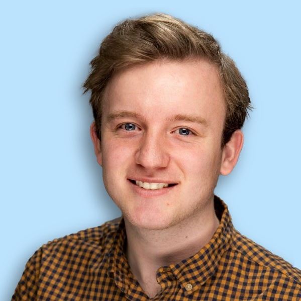 young man smiling with light brown, short hair