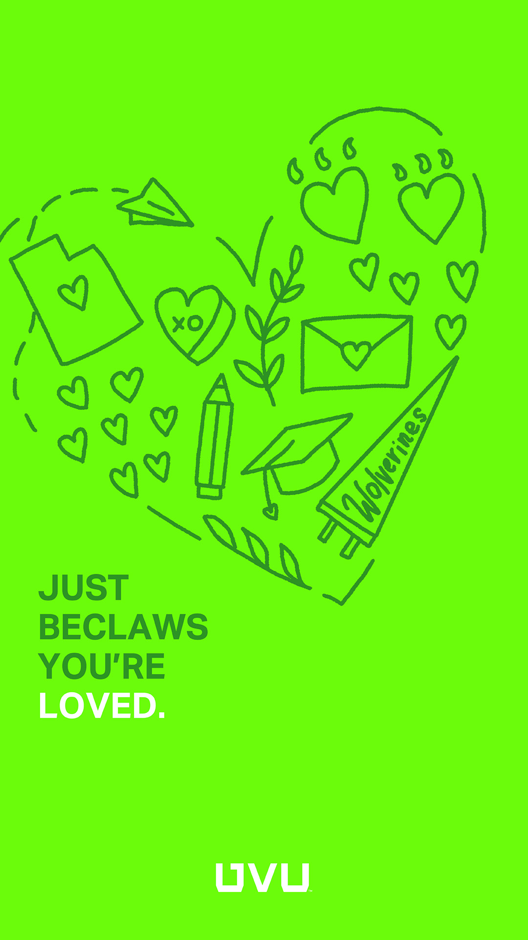 "Just beclaws you're loved" Instagram story