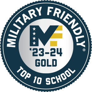 Military Friendly Top 10 School Gold Badge '23-'24