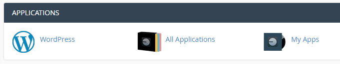 Application section of cPanel