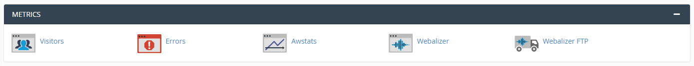 Metrics section of cPanel.