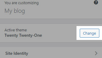 Change active theme screen capture.
