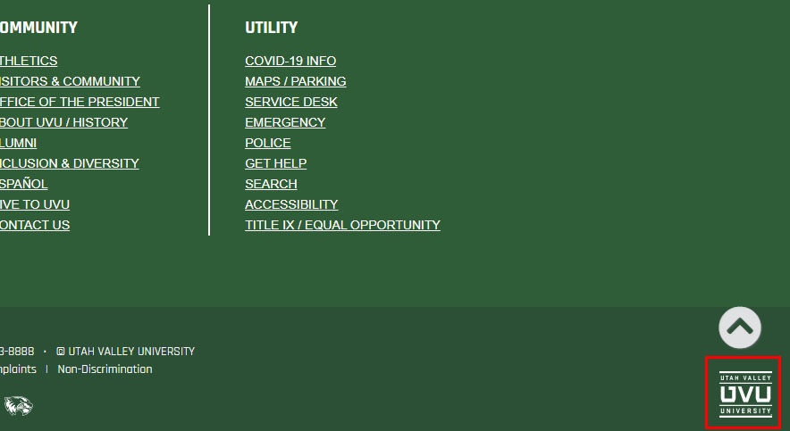 Log in icon at on UVU website