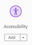 Accessibility tool in Adobe Acrobat