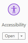 Open PDF in accessibility tool