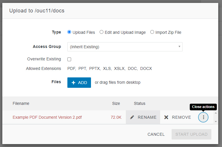 Rename the file