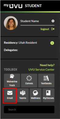 student email on new myUVU