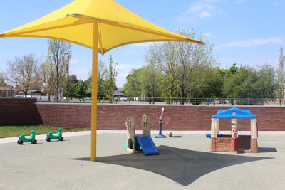 outside playground for the UVU childcare program