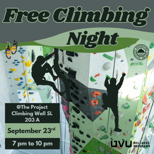 Ad for climbing night