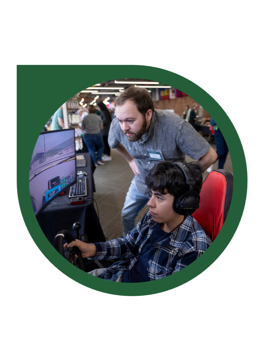 student working at venturecon