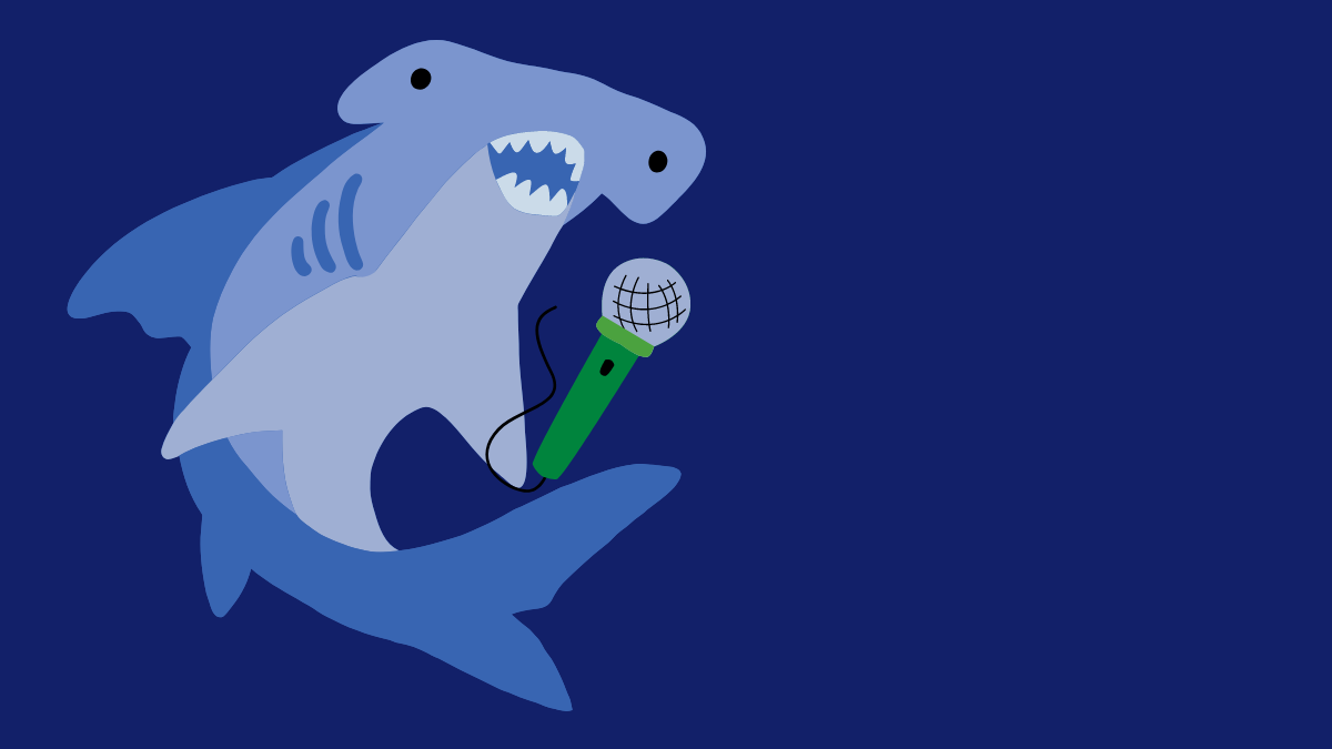 Shark with a microphone