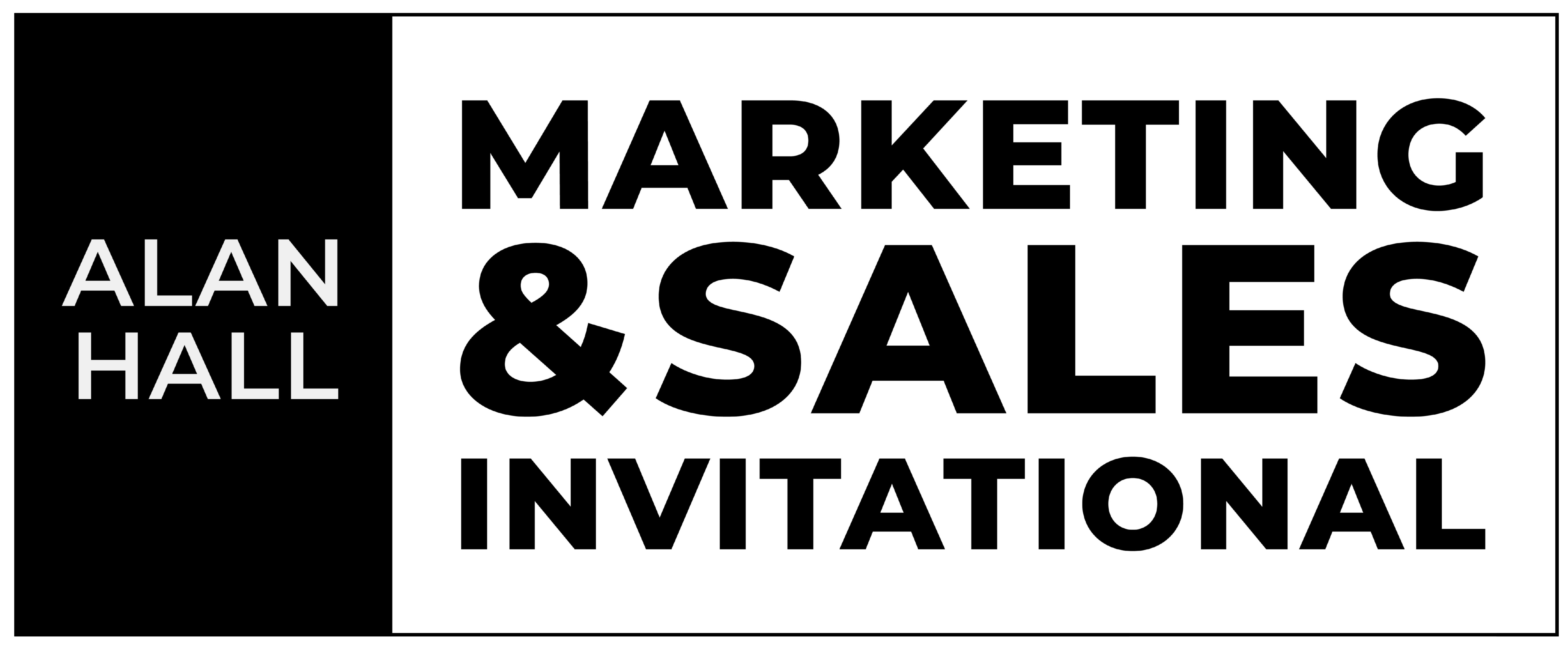 Alan Hall Marketing Invitational Logo surrounded by black border