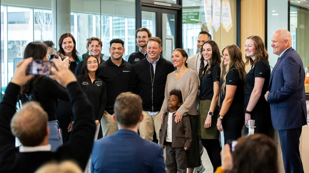 The Chelsea and Casey Baugh Entrepreneurship Institute celebrated its ribbon cutting on Feb. 19 in the Keller Building, establishing a new era for entrepreneurial education at Utah Valley University.