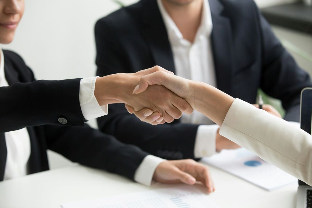 professionals shaking hands