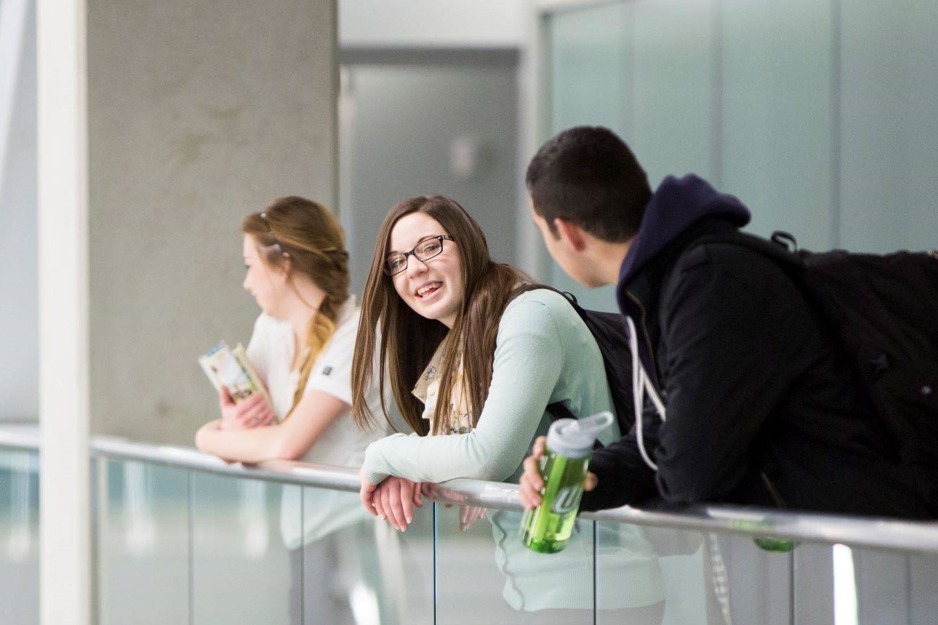 students having a conversation
