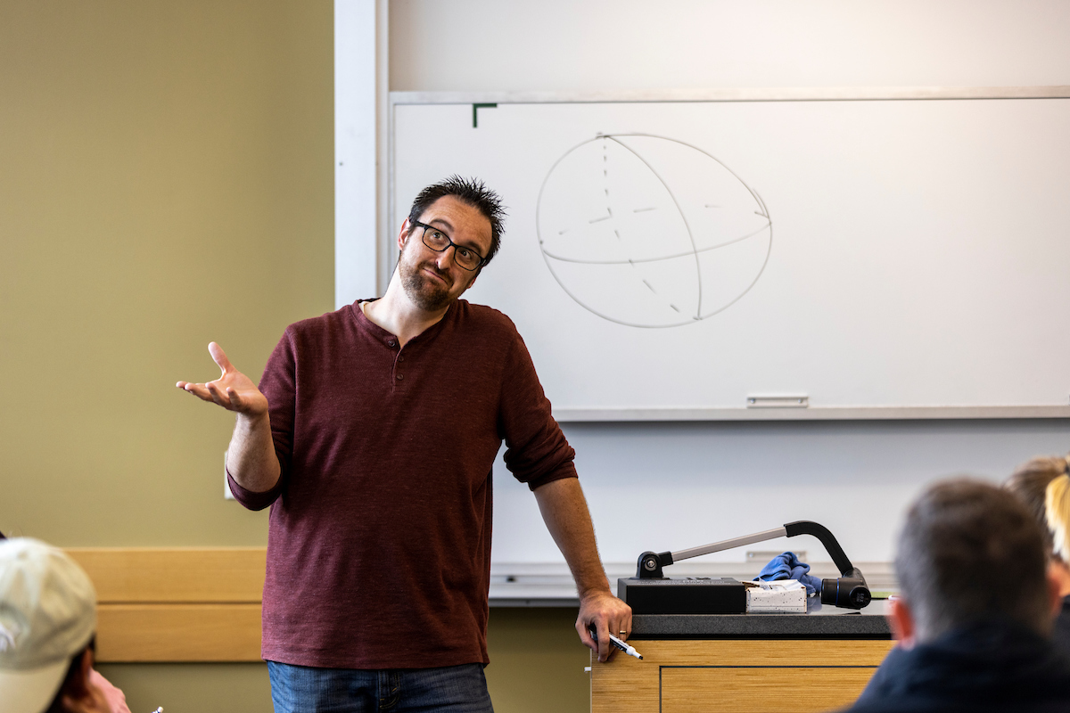 professor giving a lecture