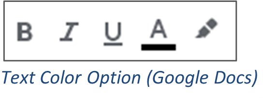 Text Color Option in Google