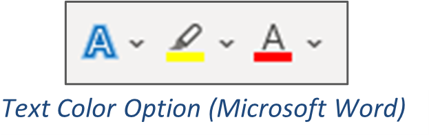 Text Color Option in Microsoft Word