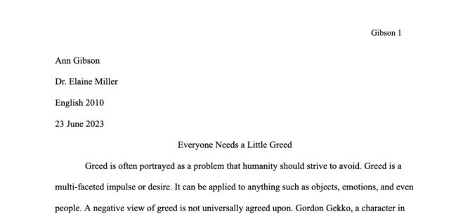 MLA General Format as described in the "General Format (1.1-1.6)" section